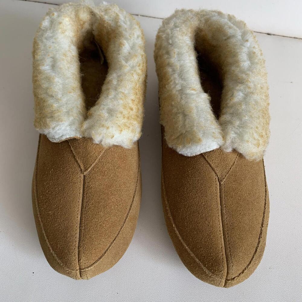 Guide Gear Women's Indoor/Outdoor Slippers Size 6 Hard Sole Lined Booties